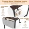 Costway 32" Meeting Room Desk Set of 2/4/6 with Charging Station & Headphone Hook Metal Frame Brown